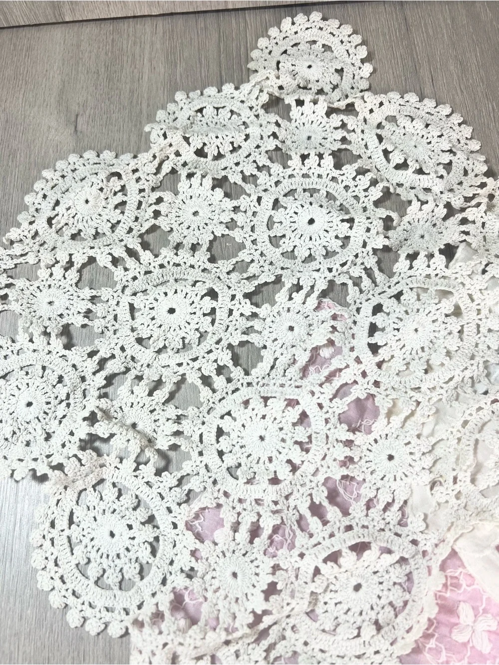 Lot of Vintage Doilies lace crochet embroidered stitched